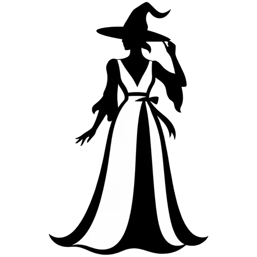Elegant Mystic Wizard Silhouette SVG cut file