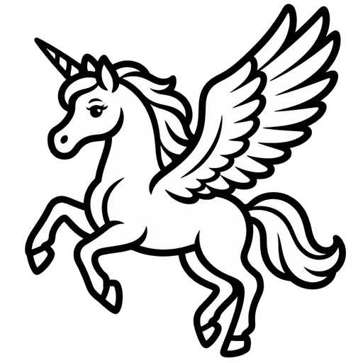 Elegant Pegasus SVG Artwork cut file
