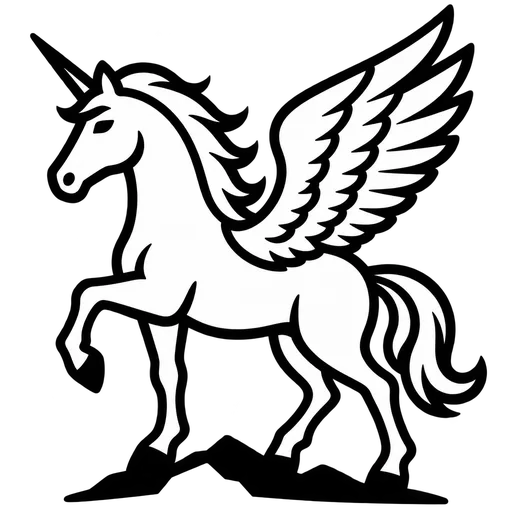 Elegant Pegasus SVG Design cut file