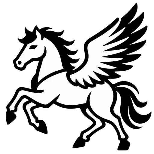 Elegant Pegasus SVG Design cut file