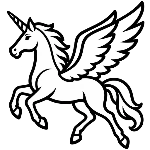 Elegant Pegasus SVG Design cut file