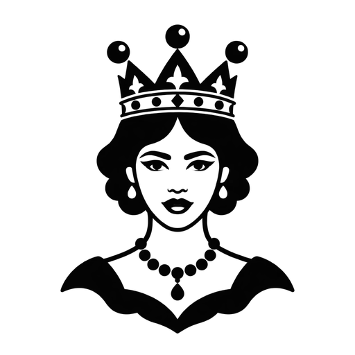 Elegant Queen Silhouette SVG cut file