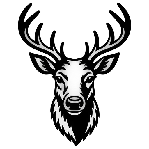 Elegant Reindeer Head SVG Design cut file