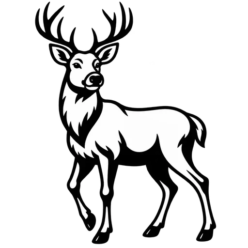 Elegant Reindeer SVG Design cut file
