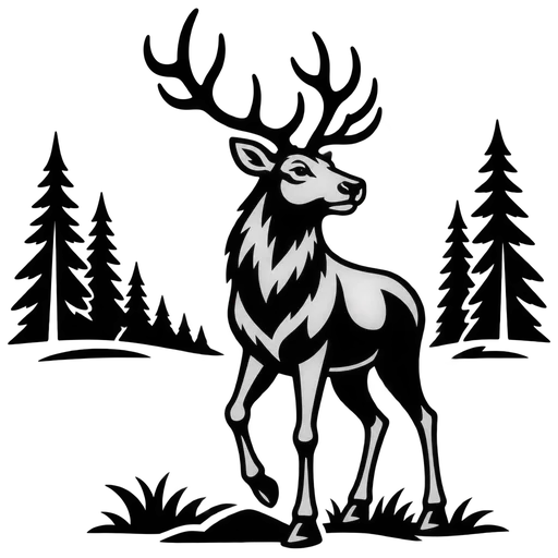 Elegant Reindeer SVG for Creative Projects cut file
