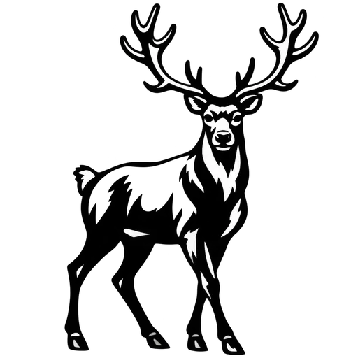 Elegant Reindeer SVG for Creative Projects cut file