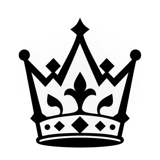 Elegant Royal Crown Icon – SVG Format cut file