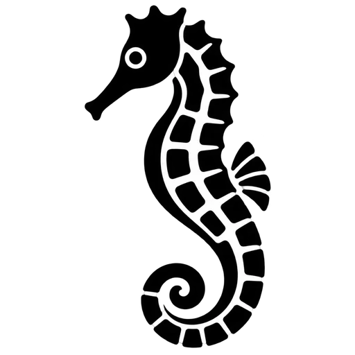 Elegant Seahorse SVG Cut File cut file