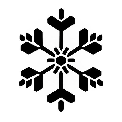 Elegant Snowflake Icon SVG cut file