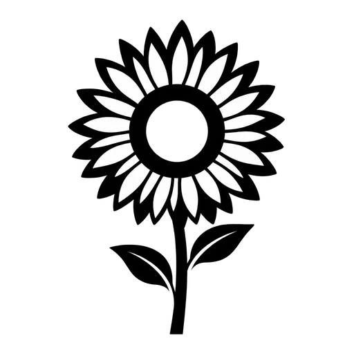 Elegant Sunflower SVG Design cut file