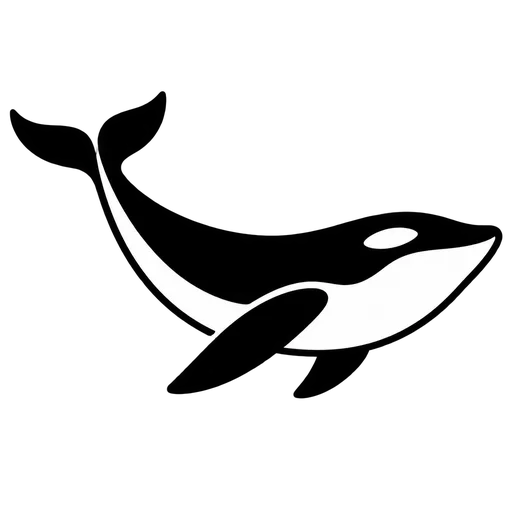 Elegant Whale Silhouette SVG cut file