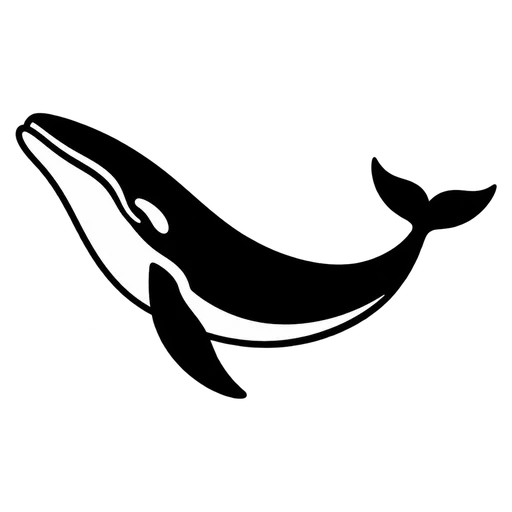 Elegant Whale SVG Design cut file