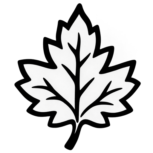 Fall Leaf Outline SVG cut file