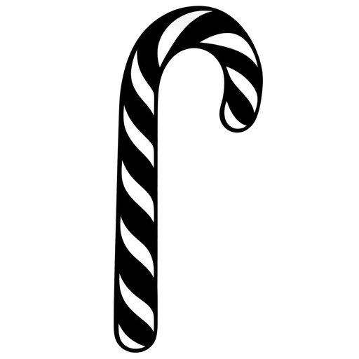 Festive Candy Cane SVG Design cut file