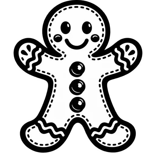 Festive Gingerbread Man SVG cut file