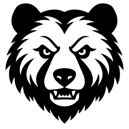 Fierce Bear Head SVG cut file