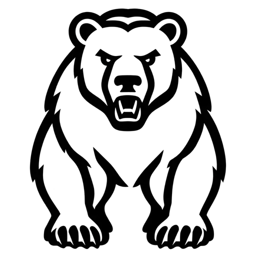 Fierce Bear Stance SVG cut file