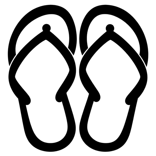Flip Flop Outline SVG cut file