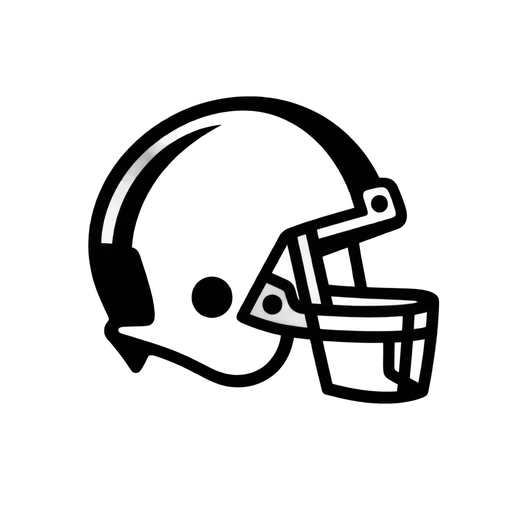 Football Helmet SVG – Classic Black and White Design cut file
