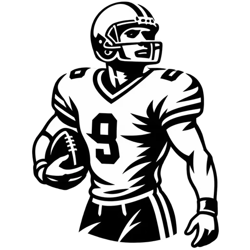Football Player SVG Graphic Design cut file
