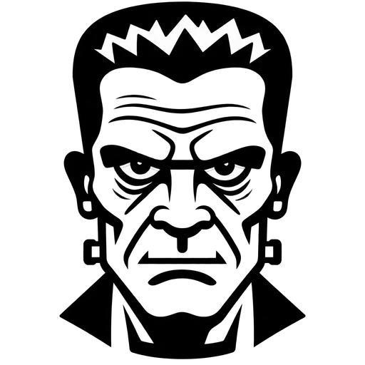 Frankenstein Face SVG Design cut file