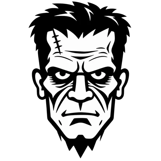 Frankenstein Head SVG cut file