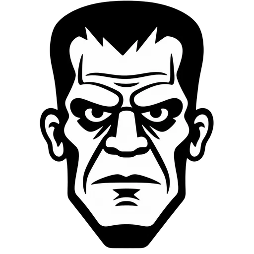 Frankenstein Head SVG cut file