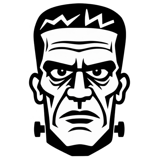 Frankenstein Monster Head SVG cut file