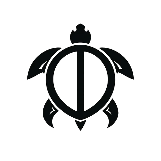 Geometric Turtle Silhouette Icon SVG cut file