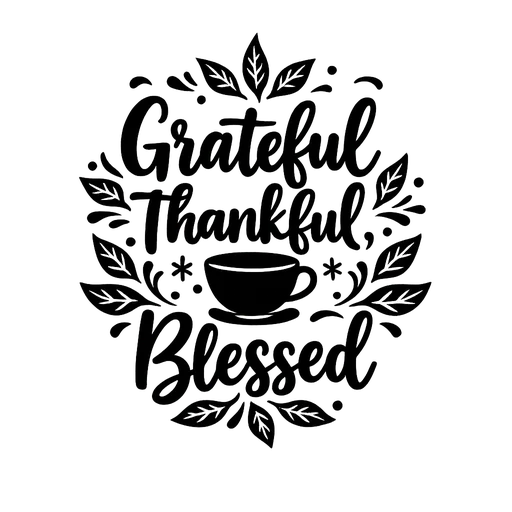 Grateful Thankful Blessed SVG Design cut file