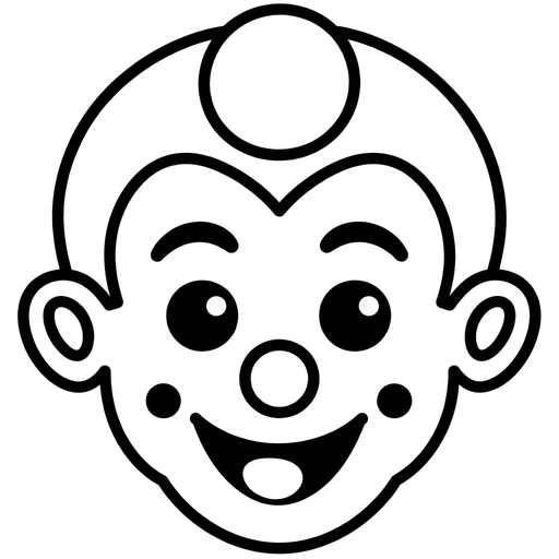 Happy Clown Face SVG cut file