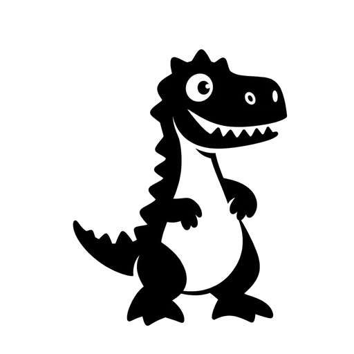 Happy Dinosaur SVG Image cut file