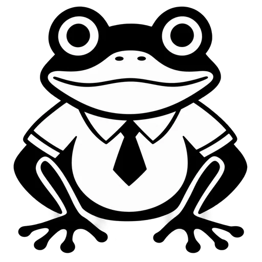 Happy Frog Silhouette SVG cut file
