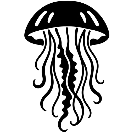 Intricate Jellyfish SVG Design cut file