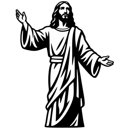 Jesus Embracing Figure SVG cut file