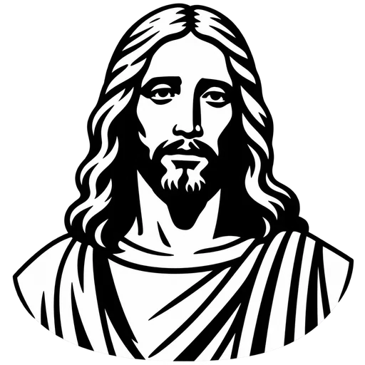Jesus Portrait SVG Design cut file