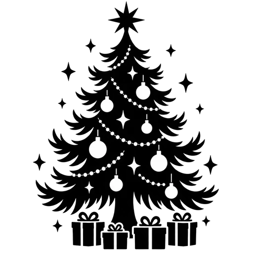 Jolly Christmas Tree SVG cut file