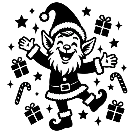 Joyous Christmas Elf SVG cut file