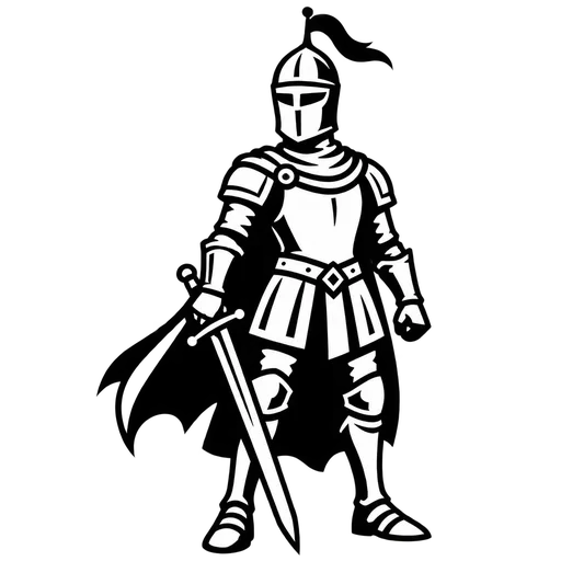 Knight SVG Illustration for Creative Projects cut file