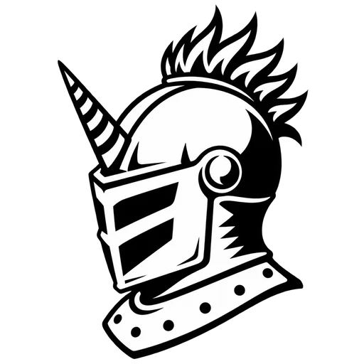 Knight Unicorn Helmet SVG cut file