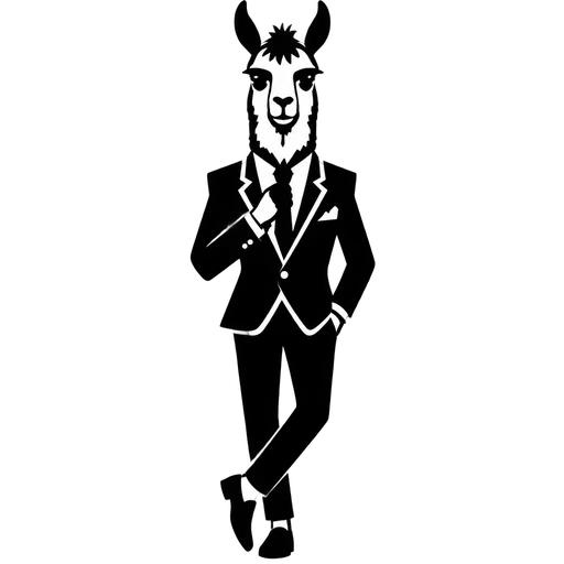 Llama in Suit – Stylish SVG Design cut file