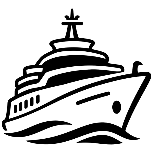 Luxury Yacht Boat SVG cut file