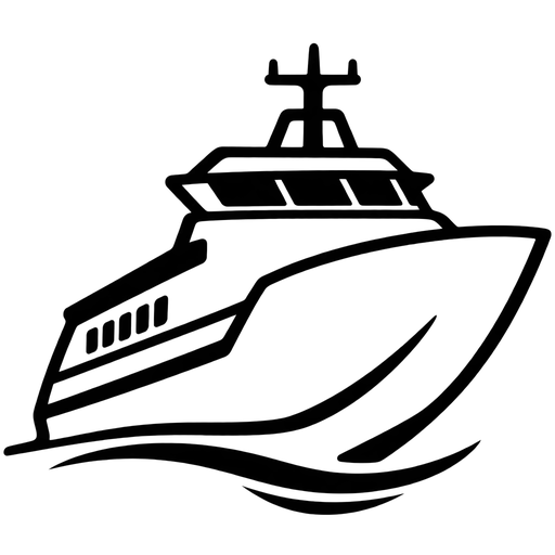 Luxury Yacht SVG cut file