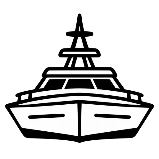 Luxury Yacht SVG Clipart cut file