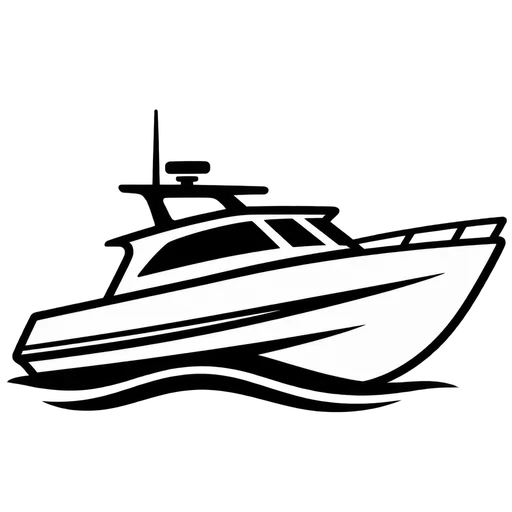 Luxury Yacht SVG cut file
