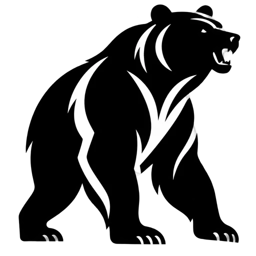 Majestic Bear Silhouette SVG cut file