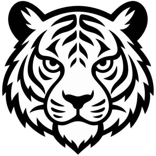 Majestic Tiger Head SVG cut file