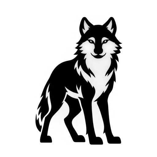 Majestic Wolf Silhouette SVG cut file
