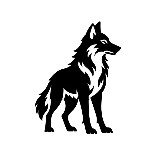 Majestic Wolf Silhouette SVG cut file