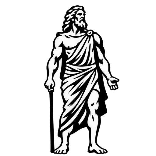 Majestic Zeus SVG Art for Crafting cut file